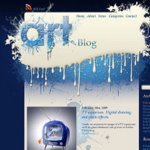 Glossy and creative art blog design